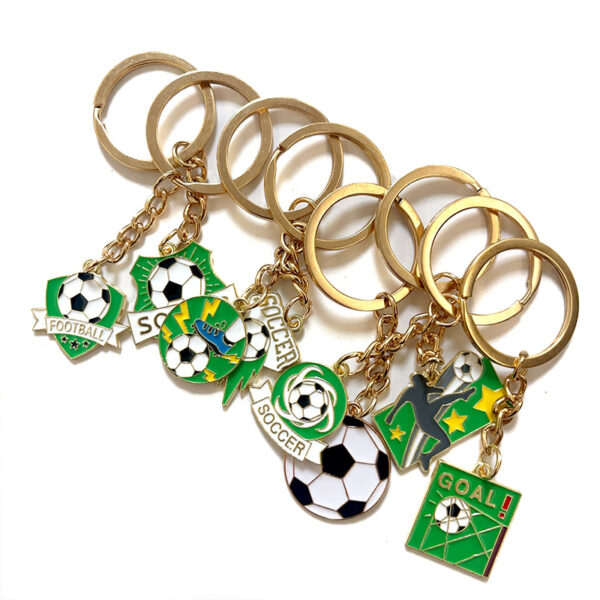 Wholesale Football Sports Series Commemorative Metal Keychain