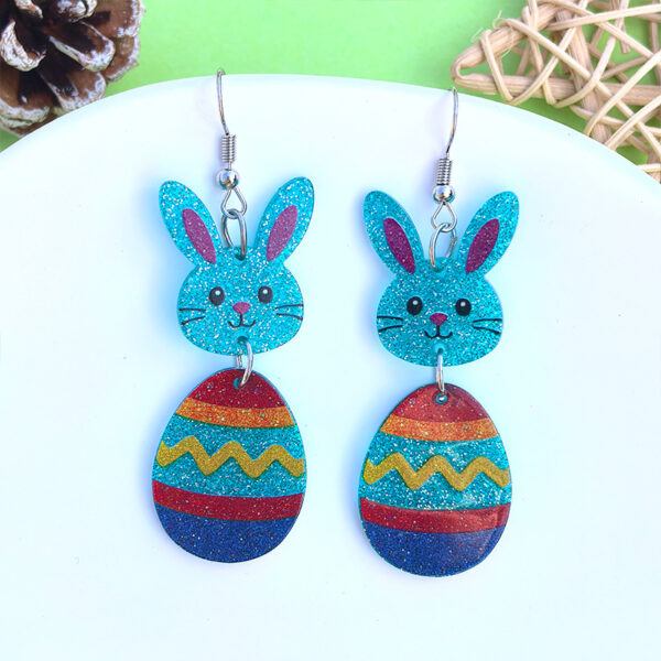 Wholesale Easter Bunny Egg Acrylic Earrings