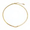 O1CN01WFihBD1aXJY3w7JCv_2213091103339-0-cib Wholesale Diamond studded flat snake bone titanium steel necklace