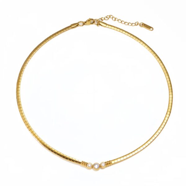 O1CN01WFihBD1aXJY3w7JCv_2213091103339-0-cib Wholesale Diamond studded flat snake bone titanium steel necklace