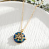 Wholesale Devil's Eye Alloy Necklace Blue Eyes Crystal Sweater Chain