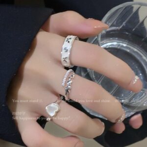 Wholesale Sweet Cool Plated Love Double Heart Ring