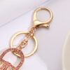 Wholesale Colorful handbag with rhinestone metal keychain