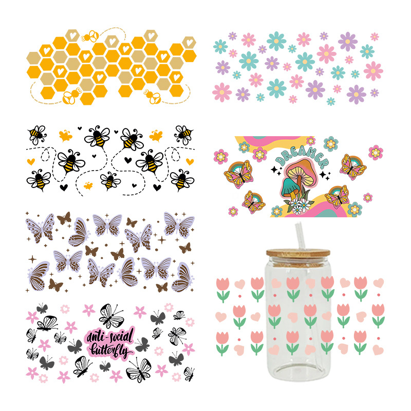 Wholesale New Cartoon Printing Heat Transfer C with Crystal Label Logo Pattern 23Cmx11Cm St