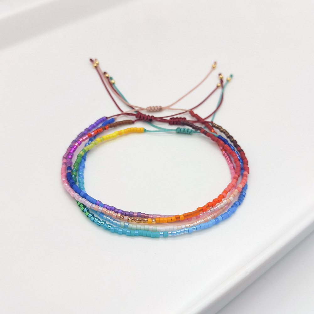 Wholesale MIi Rice Bead Gradient Color Bracelet