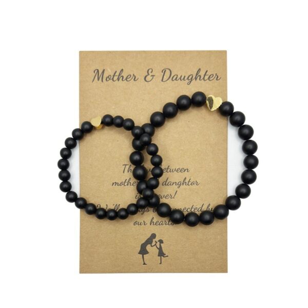 Wholesale Heart Rose Quartz Bracelet Mother's Day Beaded Gift Bracelet