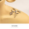Wholesale Circular Cross Zircon Earrings