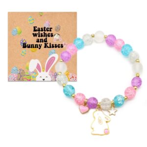 Kraft paper pink tail rabbit bracelet