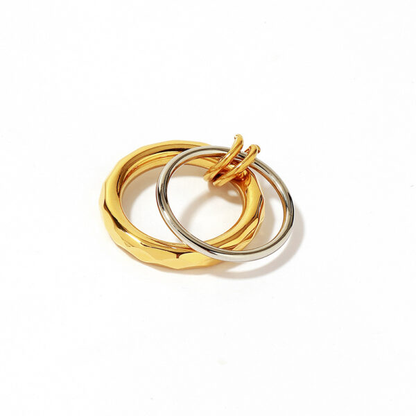 Wholesale Stainless Steel Ring Luxury Gold Stacked Ring