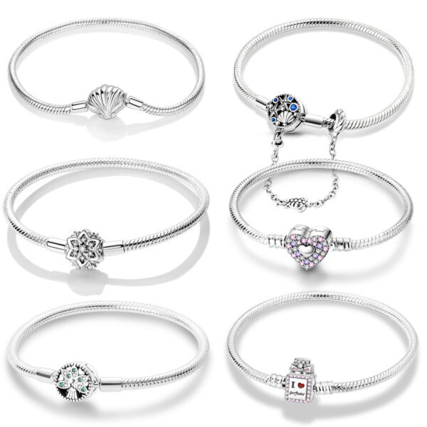 Wholesale Sea Star Shell Sea Turtle Silver Plated Bracelet