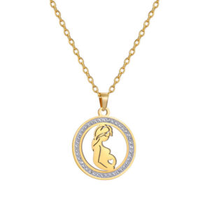 Pregnancy mother with diamonds (gold)