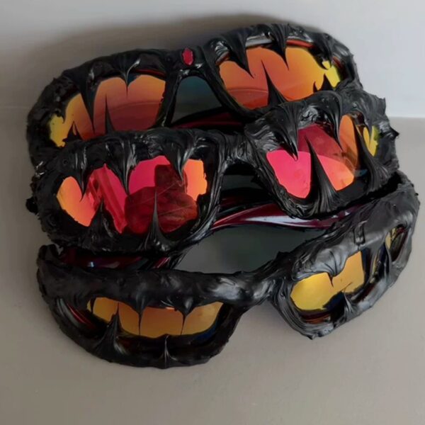 Wholesale Pioneer Dark Style Orange Lens Party Style Glasses