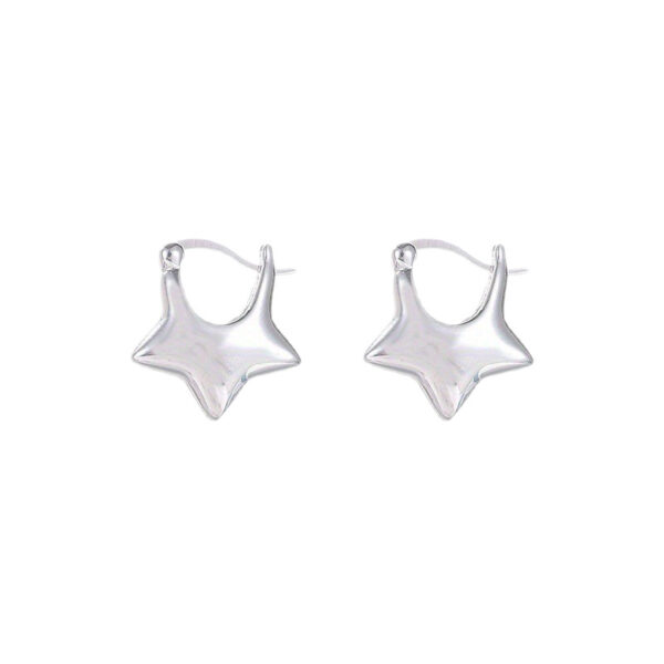 Wholesale creative personality simple smooth five-pointed star earring