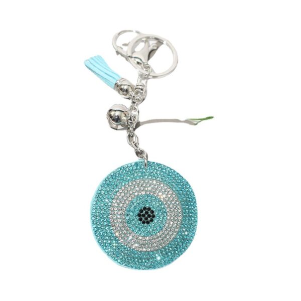 Wholesale Diamond Devil Evil Eye Keychain Bag Tassel Pendant Key