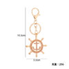 Wholesale Colored rudder, anchor, rhinestone, Metal Keychain