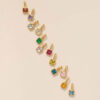 Wholesale Colorful birthstone block zircon pendant