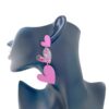 Wholesale Valentine's Day Pink Irregular Love Acrylic Earrings