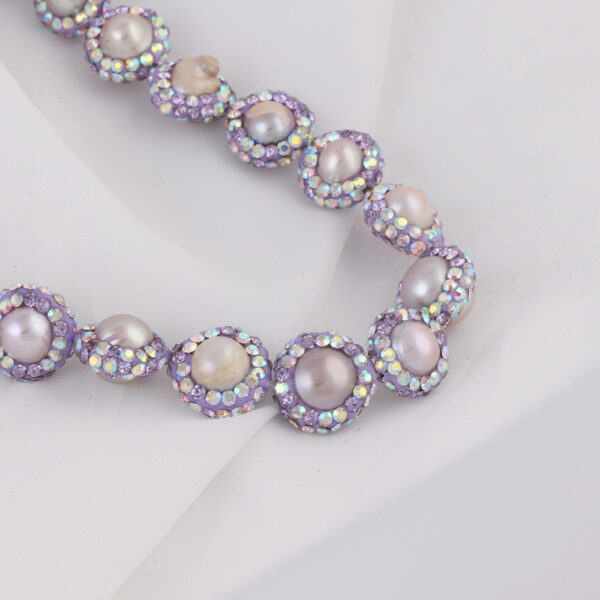 Wholesale Baroque light luxury style soft clay edge covered natural pearl straight hole beads diy handmade pendant necklace earrings