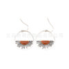 Wholesale Western style geometric semi-circular two-color sun earrings
