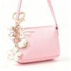 Wholesale Enamel Flower Keychain Butterfly Love Inlaid Pearl Pendant Bag Pendant