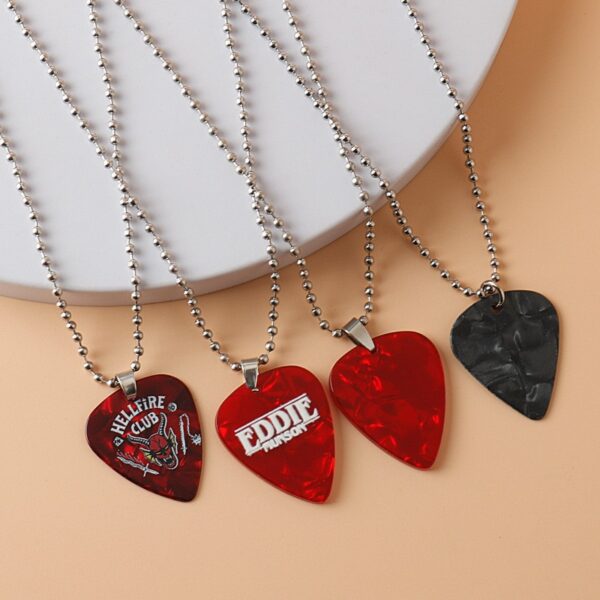 Wholesale Film and Television Heart-shaped Red Print Love Necklace