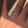 Wholesale Light Lace Flash Diamond Ring Exquisite Design Luxury Ring