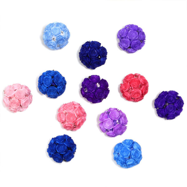 Wholesale New rose beaded necklace, fashionable and luxurious, featuring rhinestone beads, versatile acrylic heavy-duty flower beads.