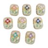 Wholesale 10pcs Oil painting style flowers pearls beads