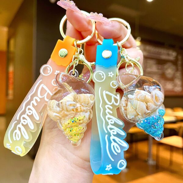 O1CN01Wd2xRZ1ahqhHrcnBj_2214301843362-0-cib Wholesale Colorful flowing sand seashell DIY insert oil keychain