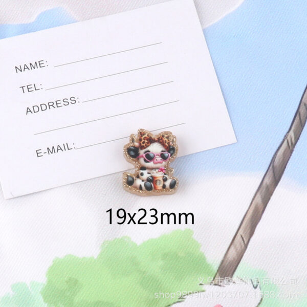 Wholesale glitter cartoon straight-hole DIY acrylic beads OLY Exclusive