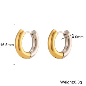 Solid earrings-spliced two-color