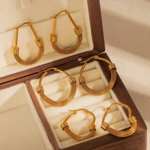 Wholesale stainless steel earrings gold plating high-quality earrings