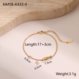 Nmsb-k433-4 golden fish bracelet / 18K