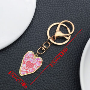 ER901-Valentine's Day oil powder white love keychain -12.8g