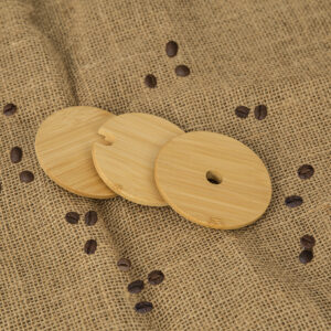 Wholesale Cross-border Cup Lid Bamboo Lid Universal Large Caliber Wooden Mug Breakfast Cup Lid Holed Logo