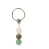 Wholesale Pink crystal amethyst tiger eye green heart-shaped keychain