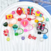 Wholesale Valentine's Day Universal 10mm Reusable Soft Glue Straw Tube Cap