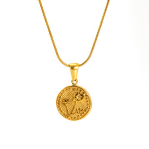 Sp599g-10 moon yellow narcissus (snake bone chain)