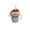 Wholesale 2026 Christmas Hat Mug Earrings
