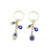 Wholesale Heart-shaped palm water droplet Devil's eye keychain