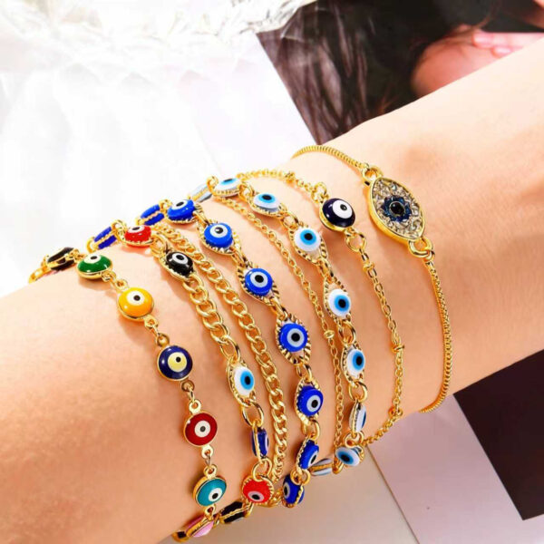 Wholesale Adjustable Pull Demon Eye Bracelet