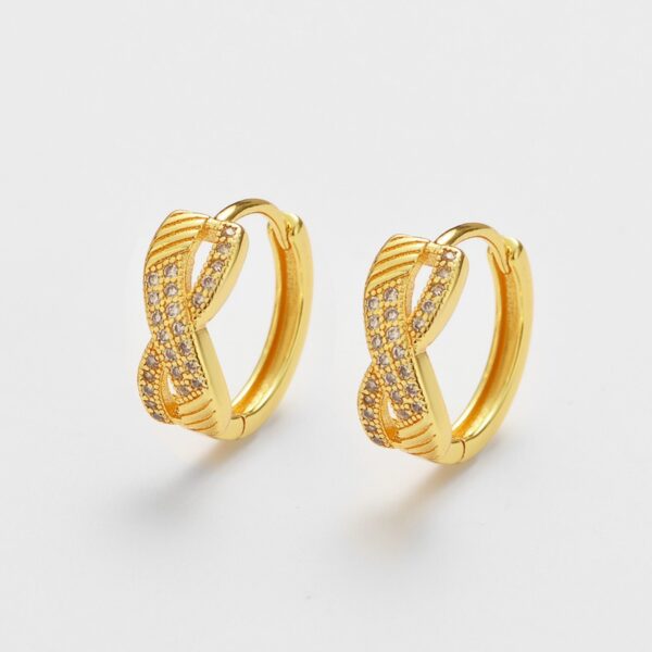 Wholesale French-Style Zircon Cross Earrings Niche Simple Temperament Women