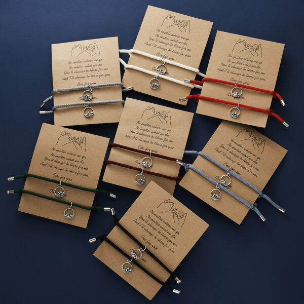 Wholesale Mountain Alliance Oath Magnetic Couple Weaving Bracelet Set