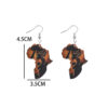 Wholesale Vintage Wooden African Silhouette Earrings Versatile Drop Earrings