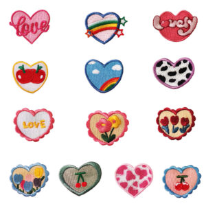 Wholesale Cartoon Heart Fabric Embroidery Patch