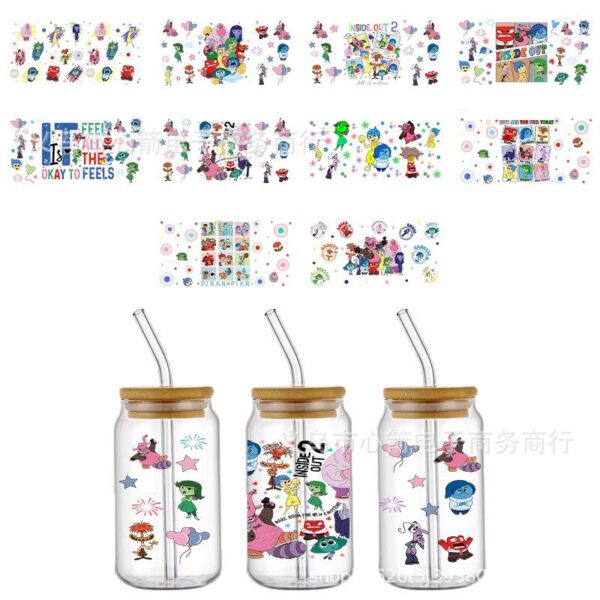Wholesale Mind Secret Force UV DTF Transfer Crystal Transparent Sticker 23.6X10.6cm Waterproof Scratch Resistant Cartoon