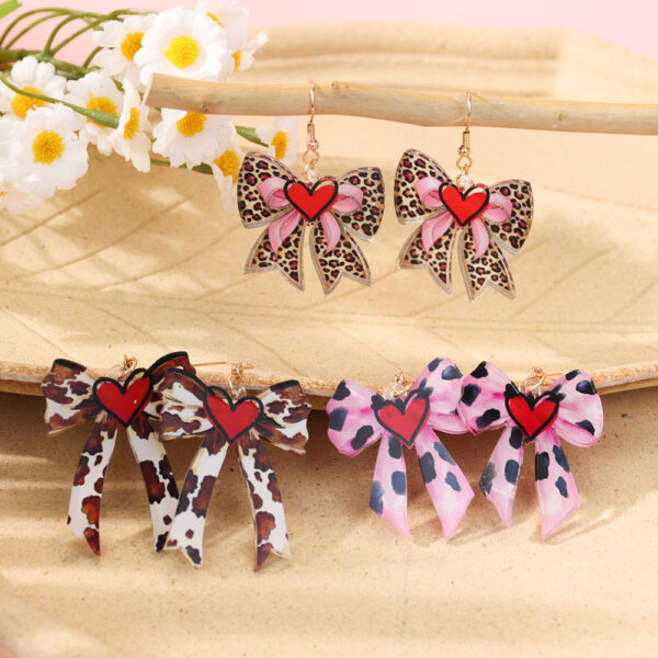 Wholesale Valentine's Day Love Bow Earrings
