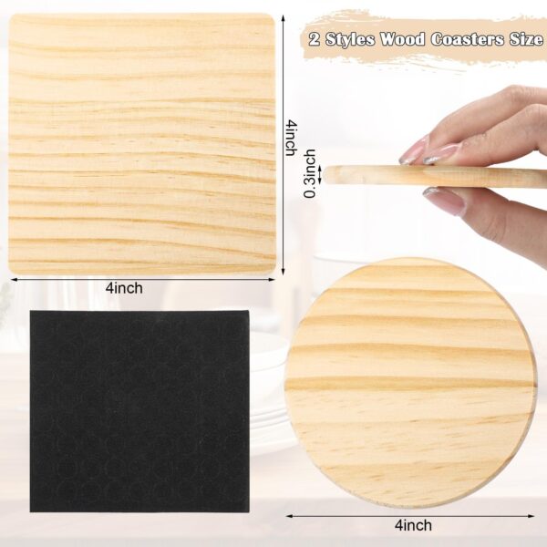 Wholesale Factory direct wooden coasters logo lettering square round love wooden coasters household wooden coasters