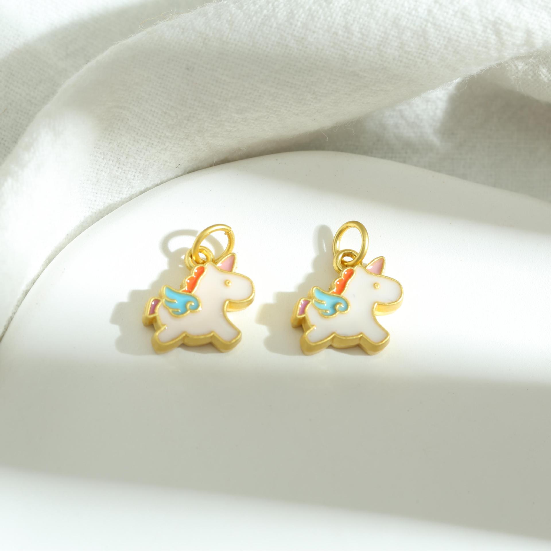 Wholesale Cartoon New Cute Design Unicorn Pendant Girl Heart Chilen's Rope Toy Bracelet Necklace Aessories