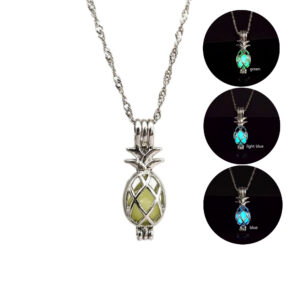 Wholesale Valentine's Day Gift Creative Hollow Pineapple Luminous Necklace